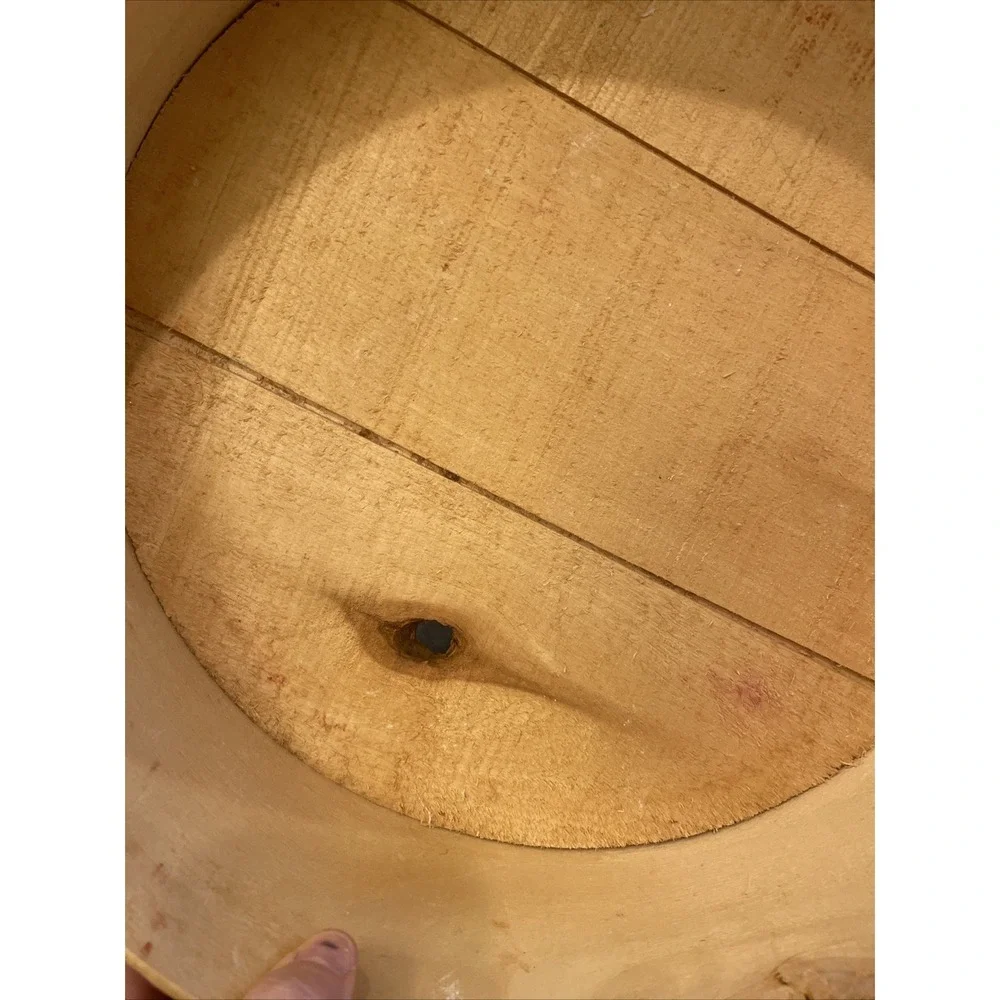 VTG Wooden Dufeck's Cheese Round Box w/Lid 15